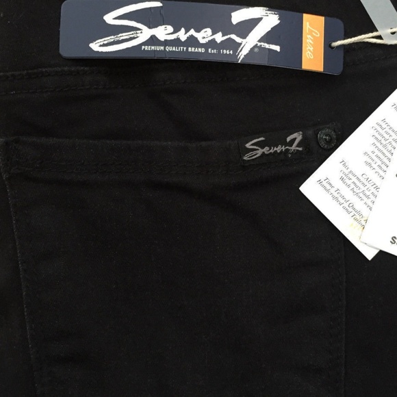 (NWT) Seven7 Women's Skinny Studded Jeans Black Raven Denim Size 24 - Picture 12 of 14